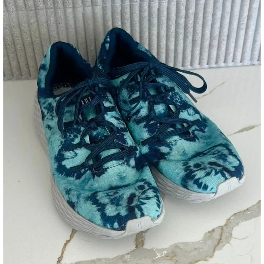 NOBULL Ripstop Runner Blue Teal Tie Dye Mens 8 Womens 9.5 Training Shoes
